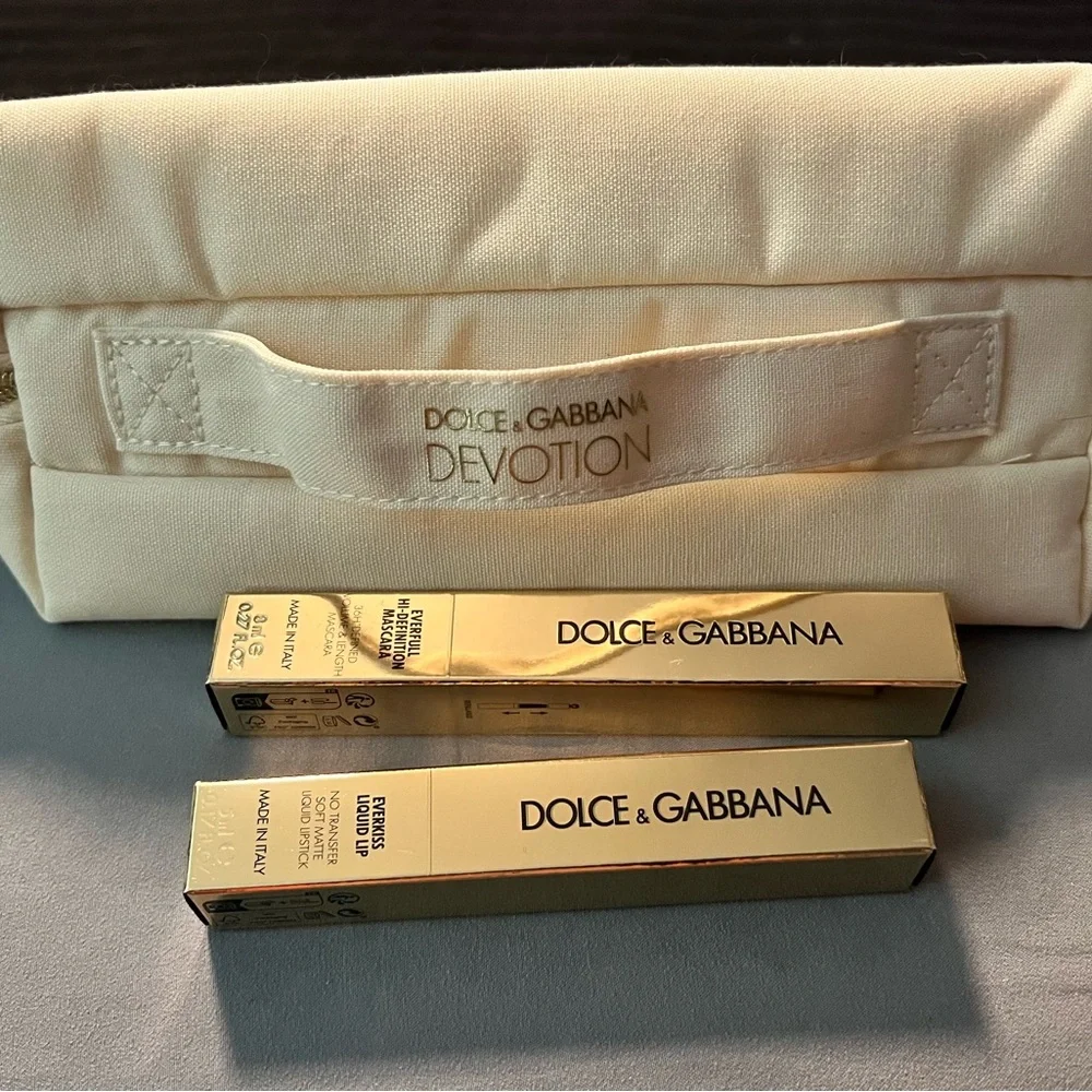 Dolce & Gabbana Cream Devotion Bag with Lipstick and Mascara